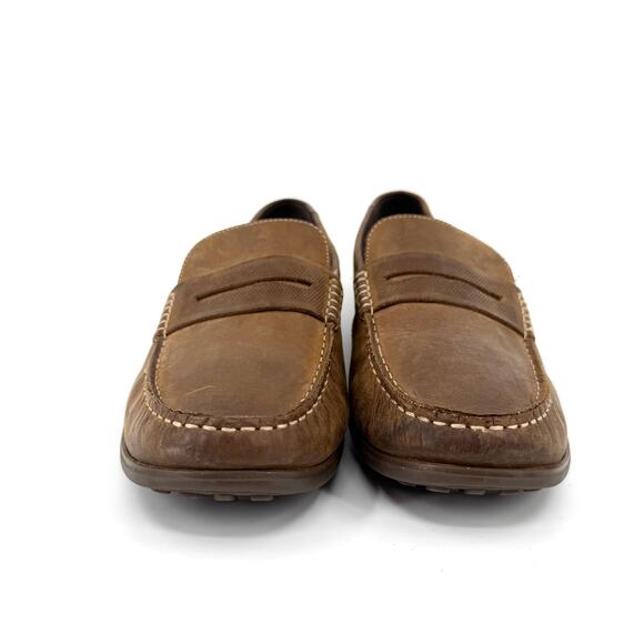 Rockport Brown Genuine Leather TruTech Memory Foam Comfort Penny Loafers Shoes main image 11